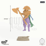 Aruges XL Size - colour-coded parts render, 156 mm tall, 5 body parts, 79 mm round base