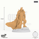 Fighter Moon Elf tabletop miniature (General) - 39 mm tall, 31 mm base - Rescale Miniatures 3D print by Qumi