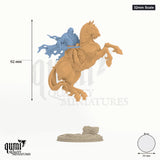 Savarkar N Dark Horse 32mm Scale - colour-coded parts render, 92 mm tall, 2 body parts, 53 mm round base