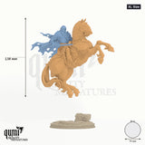 Savarkar N Dark Horse XL Size - colour-coded parts render, 138 mm tall, 2 body parts, 79 mm round base