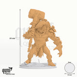 Mycogar Fungal Ogre tabletop miniature - 88 mm tall, 59 mm base, 1+1 part assembly - Rescale Miniatures 3D print by Qumi