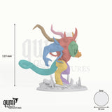 Monstrosity tabletop miniature - 120 mm tall, 98 mm base, 9+1 part assembly - Rescale Miniatures 3D print by Qumi
