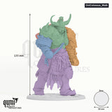 Oni Colossus tabletop miniature (Walk) - 135 mm tall, 98 mm base, 5+1 part assembly - Rescale Miniatures 3D print by Qumi
