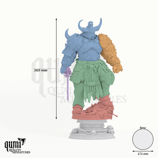 Oni Colossus XL Tabletop-Miniatur - 369 mm hoch, 171 mm Base, 5 Körperteile + 1 Base - Rescale Miniatures 3D-Druck von Qumi