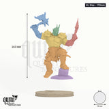 Gorgrash the Ripper XL Size - 172mm - colour-coded parts render, 163 mm tall, 6 body parts, 98 mm round base