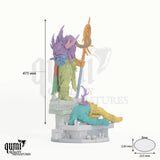 Untamed Shaman XL tabletop miniature - 475 mm tall, 215x130 mm base, 12+7 part assembly - Rescale Miniatures 3D print by Qumi