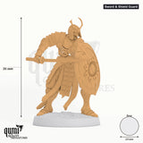 Oriental Skeletons Tabletop-Miniatur (Sword & Shield Guard) - 36 mm hoch, 24 mm Base - Rescale Miniatures 3D-Druck von Qumi