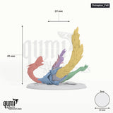 Oviraptor tabletop miniature (V2 Fall) - 49 mm tall, 25 mm wingspan, 50 mm base - Rescale Miniatures 3D print by Qumi