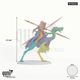 Oviraptor tabletop miniature (V4 Stance) - 65 mm tall, 50 mm base, 10+1 part assembly - Rescale Miniatures 3D print by Qumi