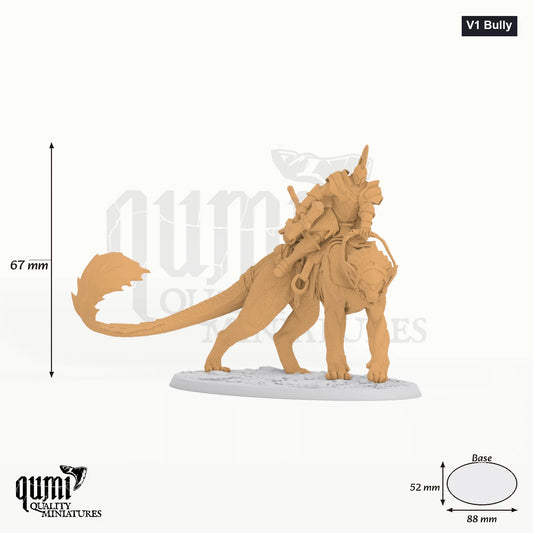 Solaris Panthera tabletop miniature (V1 Bully) - 67 mm tall, 88x52 mm base - Rescale Miniatures 3D print by Qumi