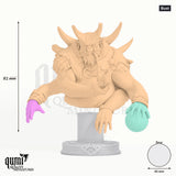 Orc Shaman Bust tabletop miniature - 82 mm tall, 46 mm base, 3+1 part assembly - Parasite Collectibles 3D print by Qumi