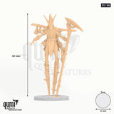Fleshknell Man-Eaters tabletop miniature (01) - 60 mm tall, 25 mm base - Parasite Collectibles 3D print by Qumi