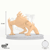 The Miremaw tabletop miniature - 31 mm tall, 50 mm base, 1+1 part assembly - Parasite Collectibles 3D print by Qumi