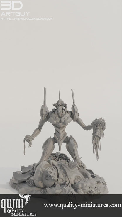 Berserker Diorama - 32mm Tabletop RPG Mini - Qumi - 3D ArtGuy