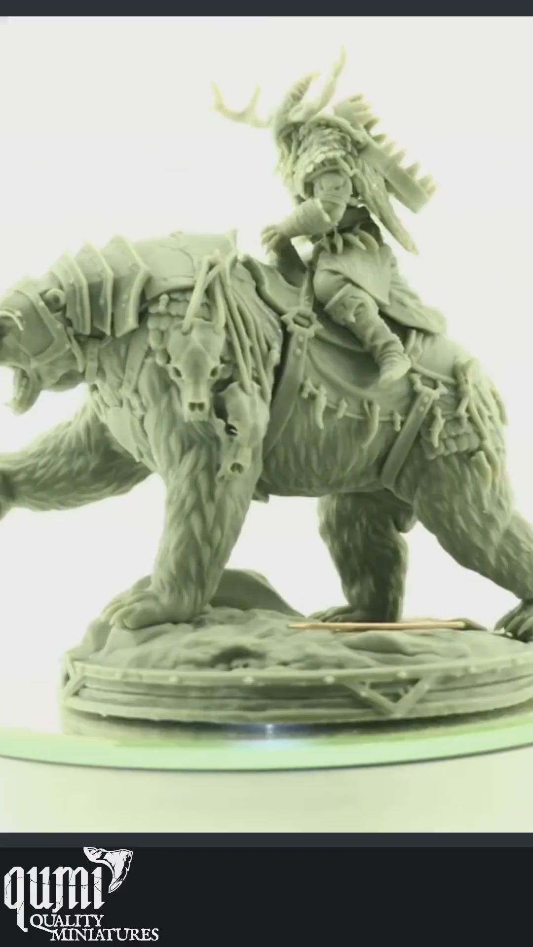 Creature Miniature on turntable with white background