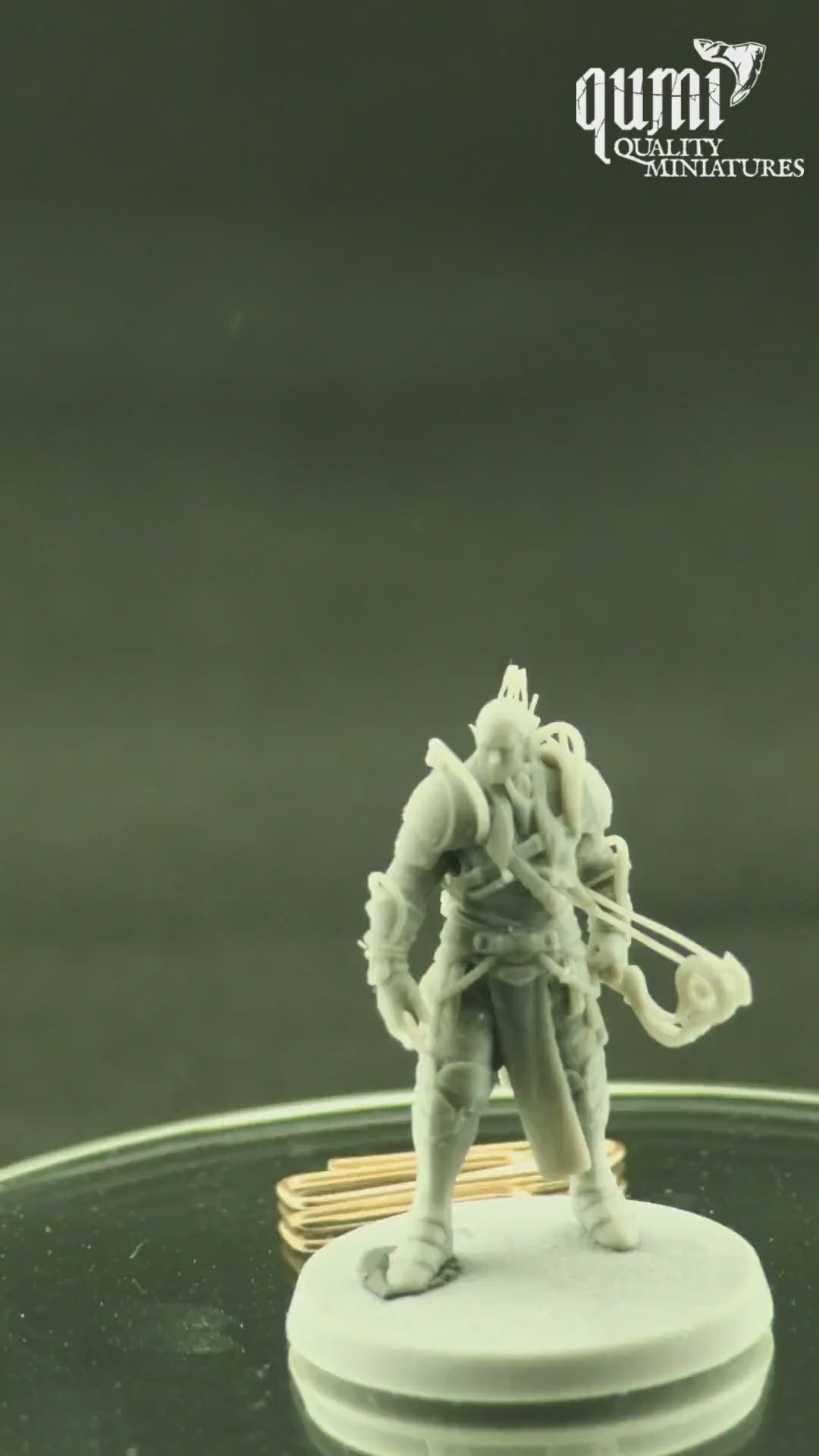 Elf Miniature on turntable with black background