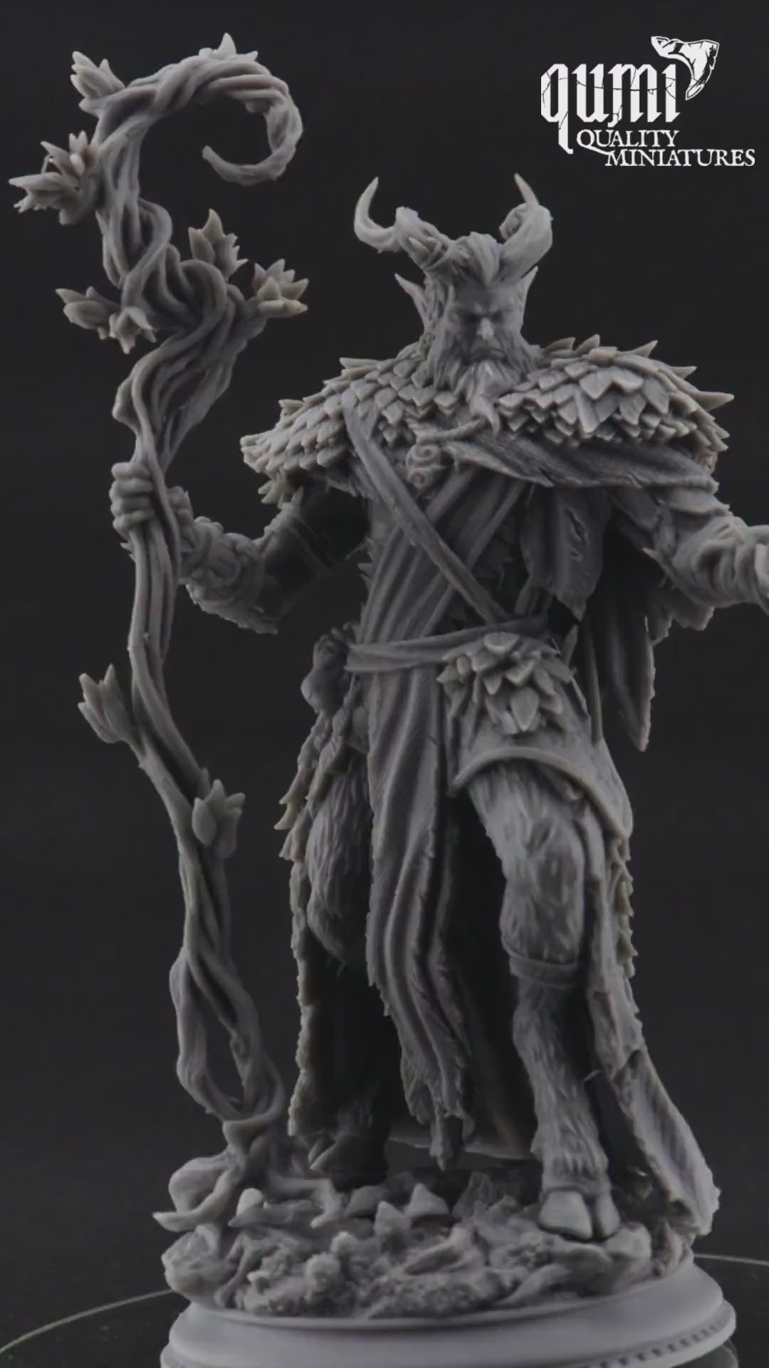 Wizard Miniature on turntable with black background