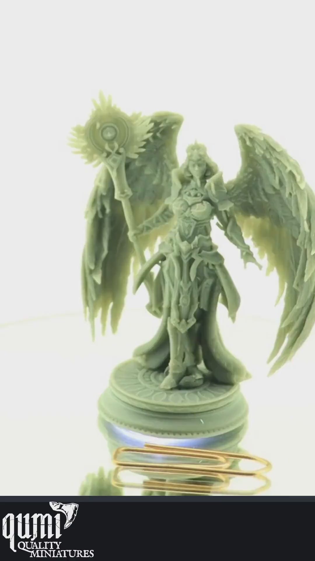 Humanoid Miniature on turntable with white background
