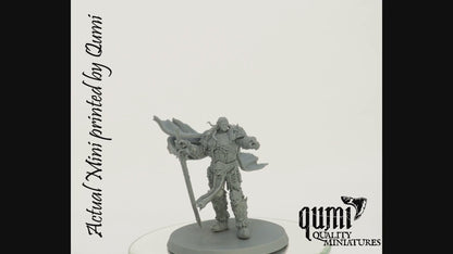 Space Warrior Lord Betrayer King - 32mm Tabletop RPG Mini - Qumi