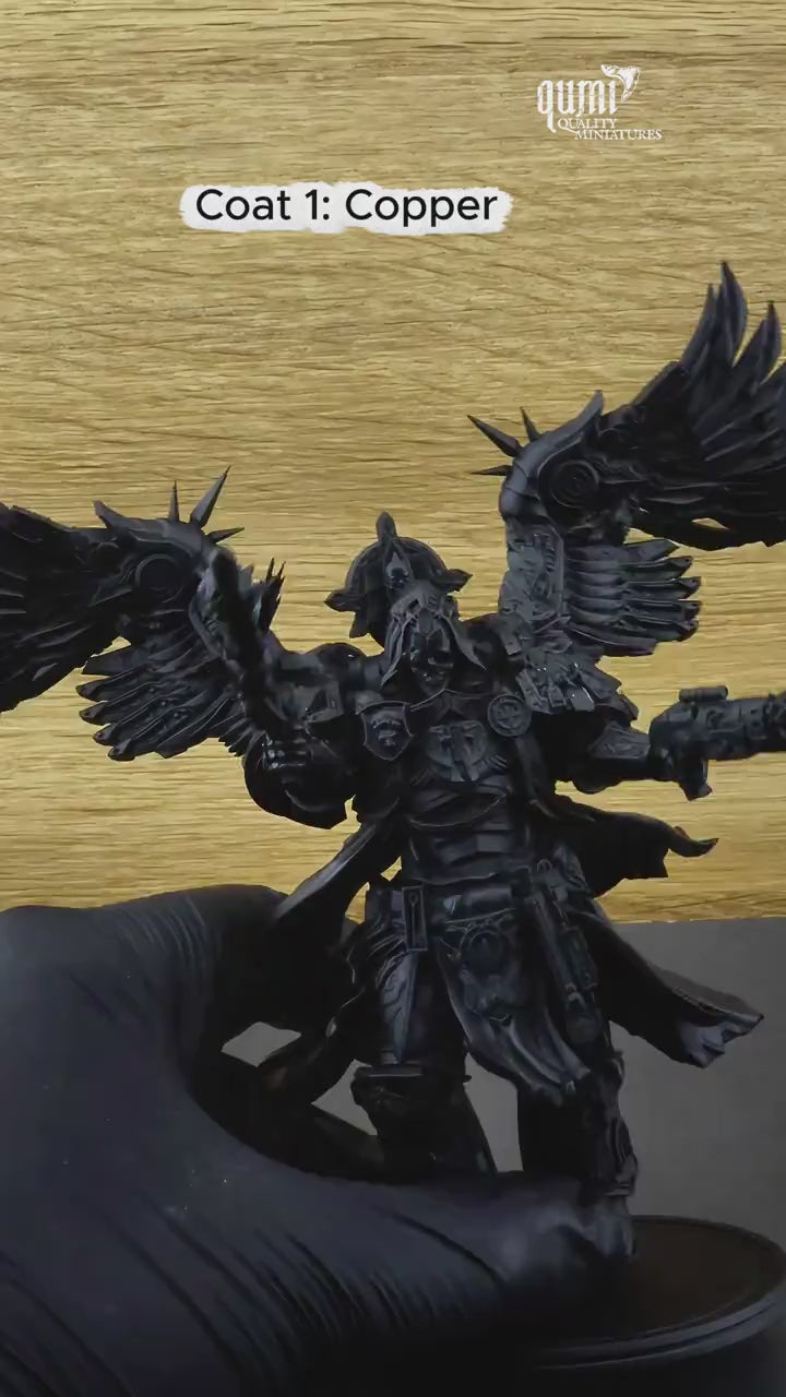 Tabletop Miniature – Cowled Angel | Qumi — Cowled Angel Drybrush video