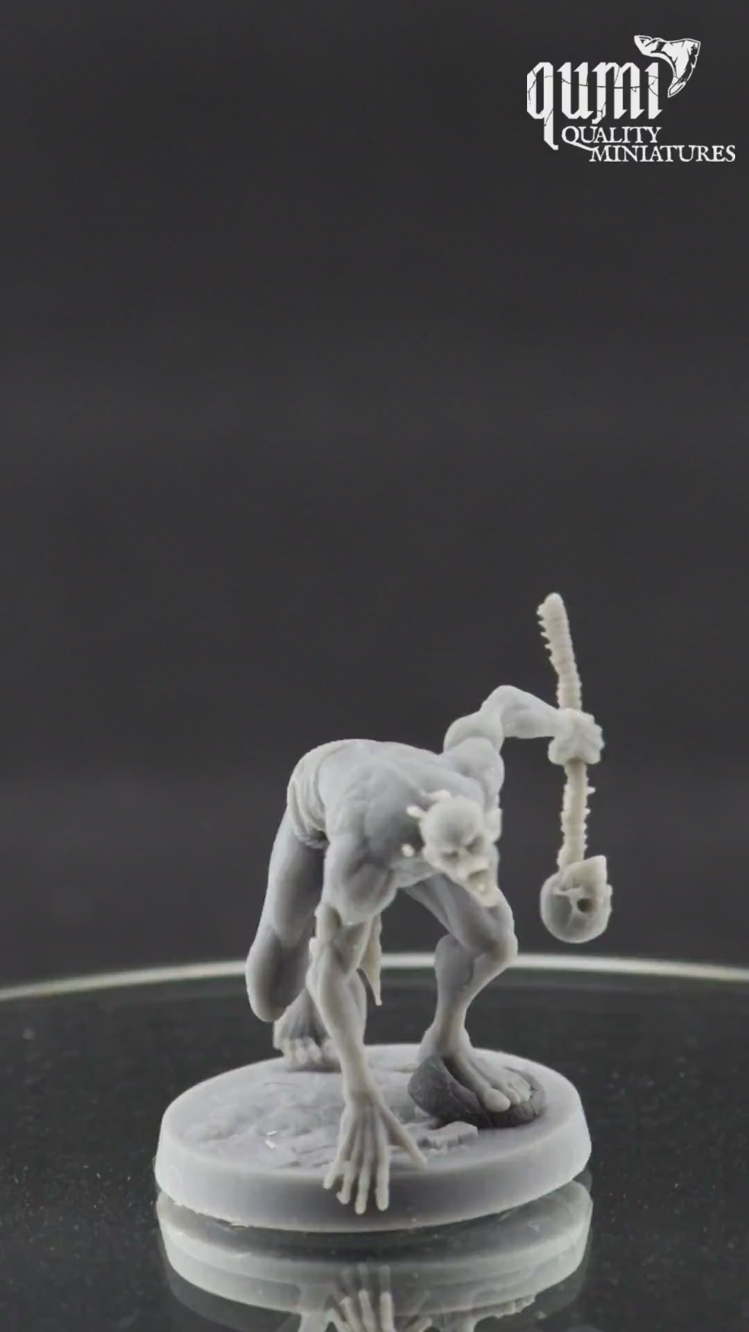 Ghoul Miniature on turntable with black background