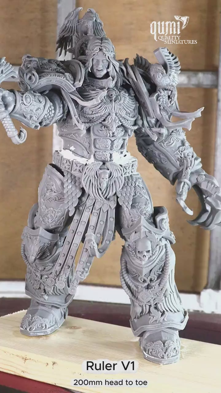 grey miniature gets primed black on turntable