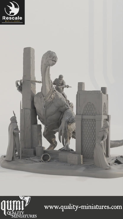 Therizinosaurus Tower  - Dinotopia - 32mm Tabletop RPG Mini - Qumi - Rescale Miniatures