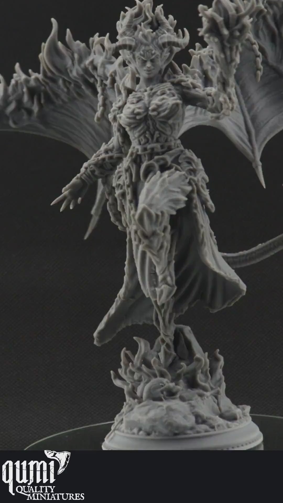 Humanoid Miniature on turntable with black background