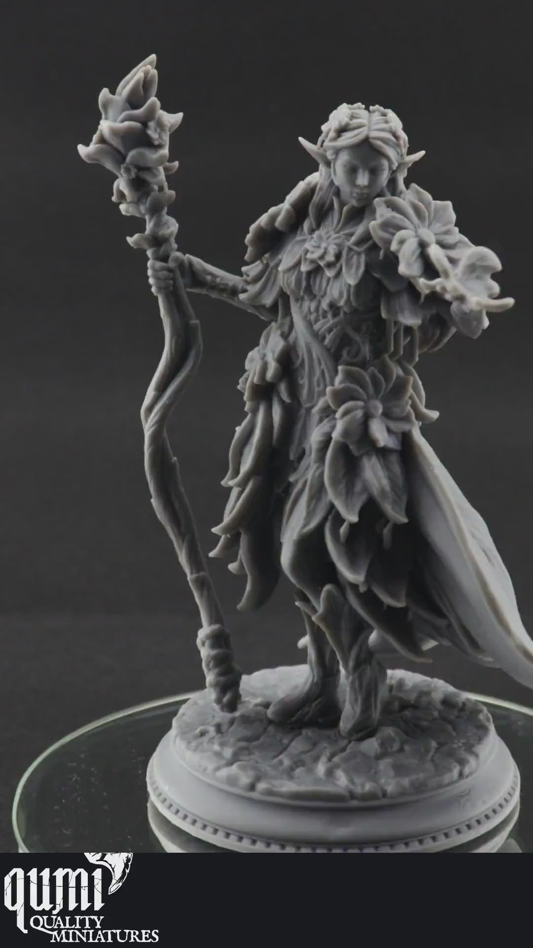 Elf Miniature on turntable with black background