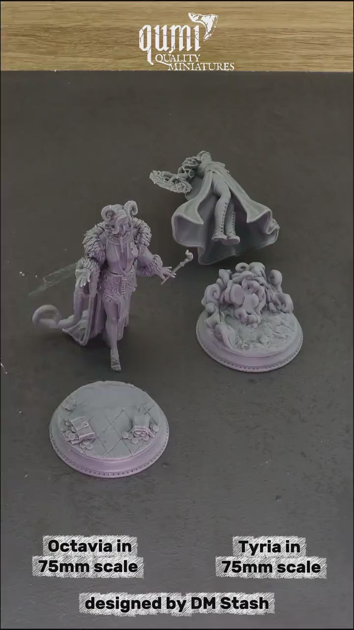 Human Sorcerer Tabletop Miniature – Sorcereress Tyria | Qumi — Octavaia and Tyria Assembly video