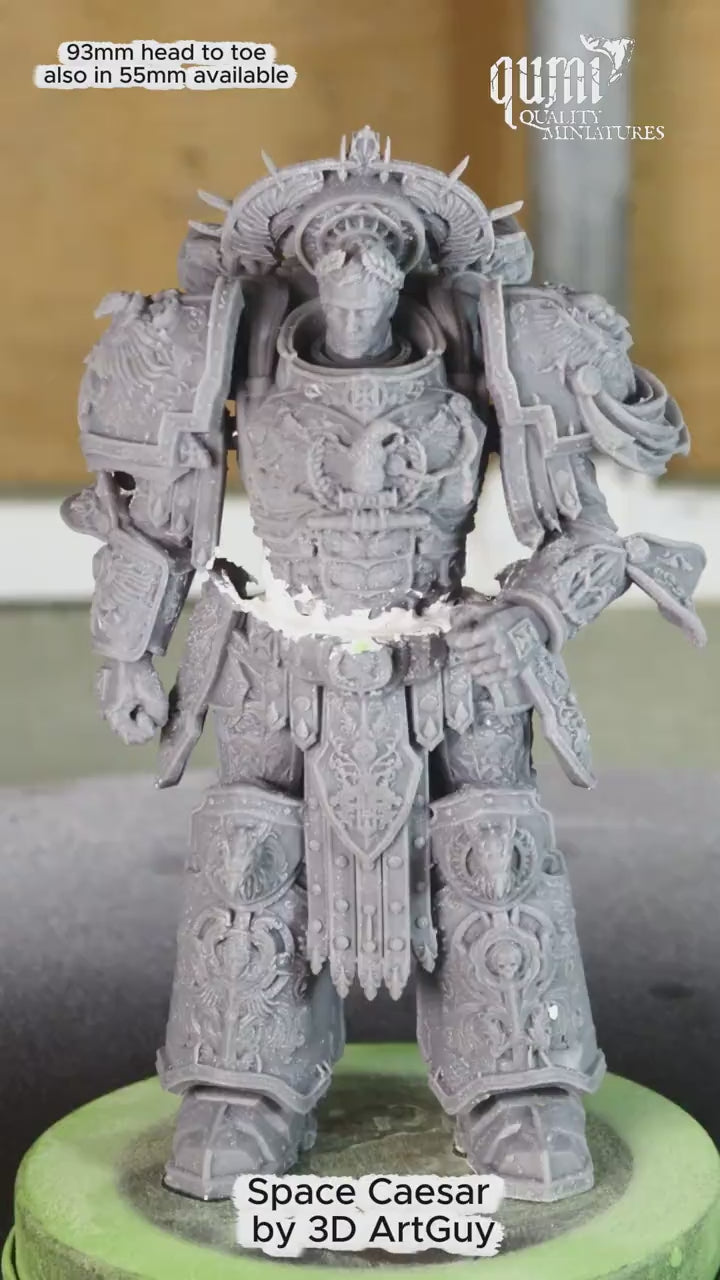 Tabletop Miniature – Space Caesar | Qumi — space caesar primed Drybrush video