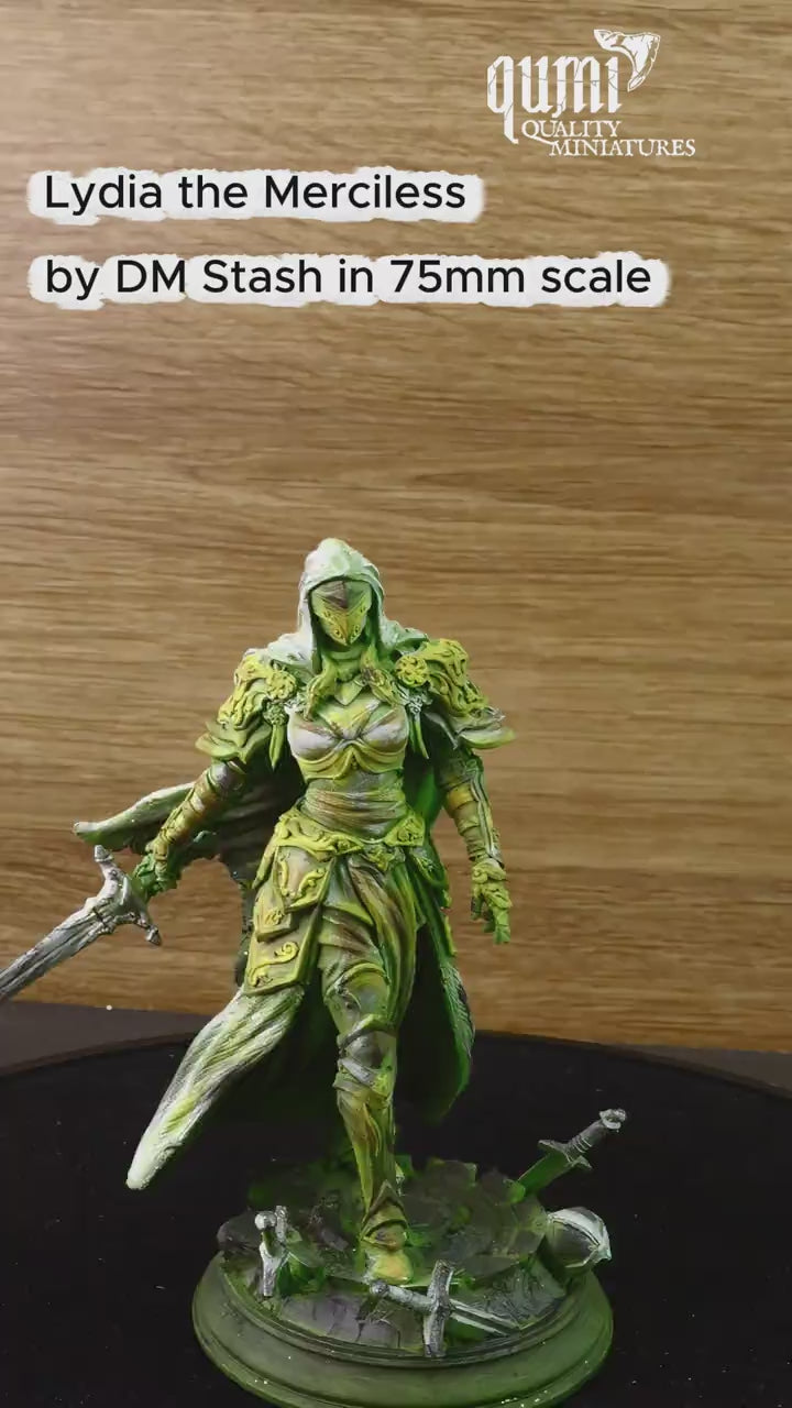 Human Knight Tabletop Miniature – Lydia M | Qumi — Lydia the Merciless 75mm video