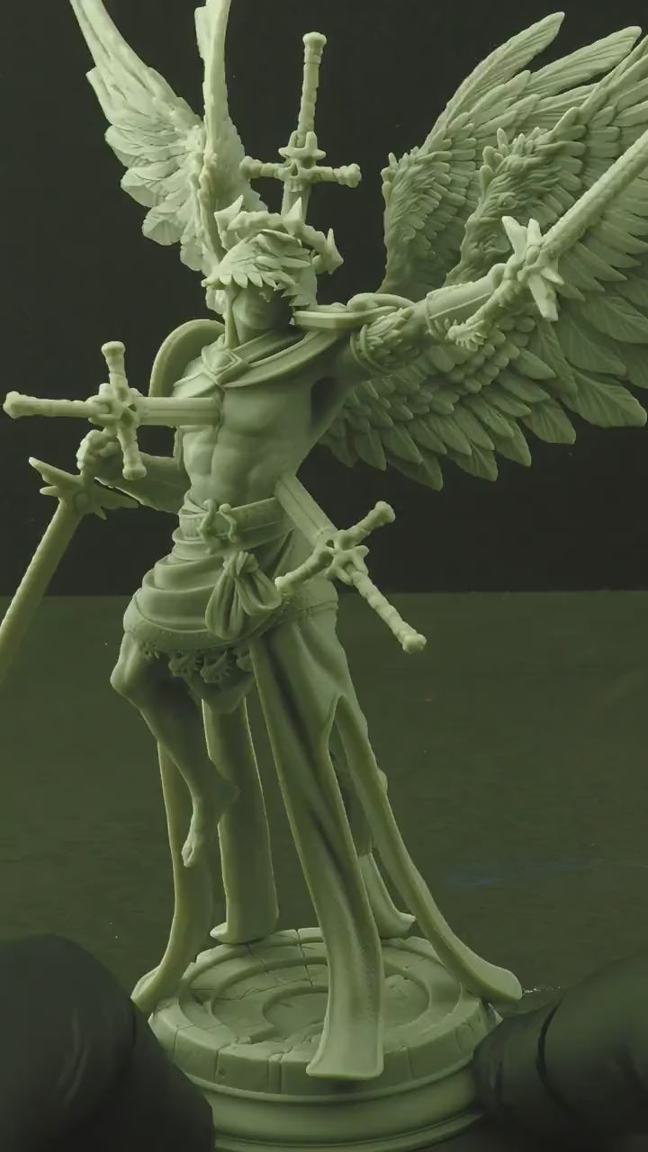 Angel Sword Fighter Tabletop Miniature – Caerian Angel of Death | Qumi — Caerian Angel of Death DM Stash Assembly video