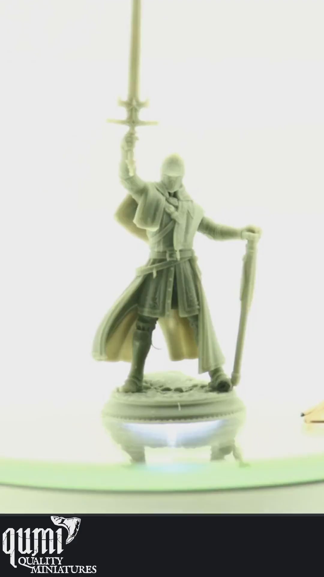 Human Miniature on turntable with white background