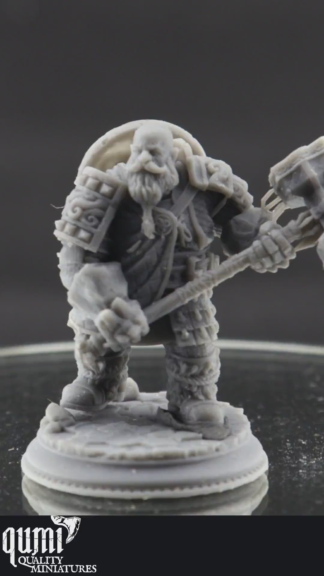 dwarf Miniature on turntable with black background