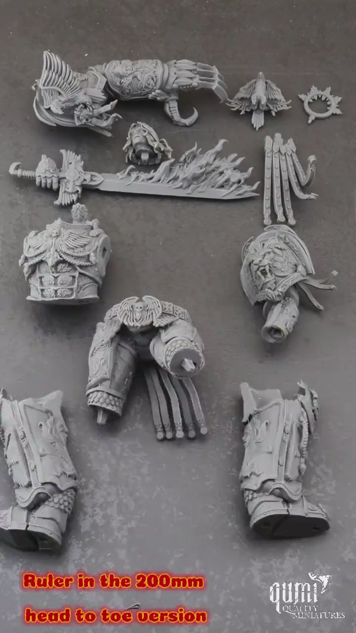 Space Warrior Emperor Lord Ruler Tabletop Terrain | Qumi — Ruler assembly video