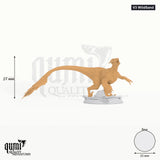 Pyroraptor tabletop miniature (V3 WildSand) - 27 mm tall, 25 mm base, 1+1 part assembly - Rescale Miniatures 3D print by Qumi