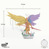 Fallen Sandking Ra tabletop miniature - 230 mm tall, 374 mm wingspan, 87 mm base - Rescale Miniatures 3D print by Qumi