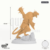 Humanoid Rat Folk Soldiers Tabletop-Miniatur (Attack Mace) - 40 mm hoch, 31 mm Base - Rescale Miniatures 3D-Druck von Qumi