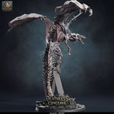 Red Dracolich – Undead Red Dragon: dracolich tabletop miniature, designer preview from Rescale Miniatures's 'Oktober 2026' release, 3D-printed in resin by Qumi (view 3)
