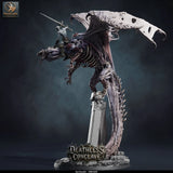 Red Dracolich – Undead Red Dragon: dracolich tabletop miniature, designer preview from Rescale Miniatures's 'Oktober 2026' release, 3D-printed in resin by Qumi (view 4)