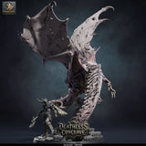Red Dracolich – Undead Red Dragon: dracolich tabletop miniature, designer preview from Rescale Miniatures's 'Oktober 2026' release, 3D-printed in resin by Qumi (view 9)