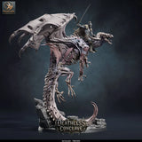 Red Dracolich – Undead Red Dragon: dracolich tabletop miniature, designer preview from Rescale Miniatures's 'Oktober 2026' release, 3D-printed in resin by Qumi (view 12)