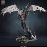 Red Dracolich – Undead Red Dragon: dracolich tabletop miniature, designer preview from Rescale Miniatures's 'Oktober 2026' release, 3D-printed in resin by Qumi (view 13)