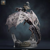 Red Dracolich – Undead Red Dragon: dracolich tabletop miniature, designer preview from Rescale Miniatures's 'Oktober 2026' release, 3D-printed in resin by Qumi (view 19)