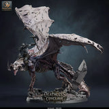 Red Dracolich – Undead Red Dragon: dracolich tabletop miniature, designer preview from Rescale Miniatures's 'Oktober 2026' release, 3D-printed in resin by Qumi (view 21)