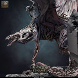 Red Dracolich – Undead Red Dragon: dracolich tabletop miniature, designer preview from Rescale Miniatures's 'Oktober 2026' release, 3D-printed in resin by Qumi (view 43)