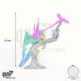Adult Chameleon Dragon tabletop miniature (With Tongue) - 172 mm tall, 73 mm base - Rescale Miniatures 3D print by Qumi