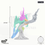 Adult Chameleon Dragon tabletop miniature (No Tongue) - 159 mm tall, 73 mm base - Rescale Miniatures 3D print by Qumi