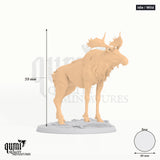 Aurora Elk Knight tabletop miniature (Idle / wild) - 60 mm tall, 49 mm base - Rescale Miniatures 3D print by Qumi